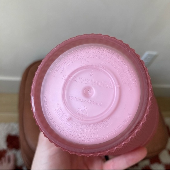 Starbucks | 2022 Valentine's Soft Touch Matte Pink Studded Grande 16 oz Tumbler - Picture 3 of 4